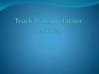 Truck Transportation Cloud