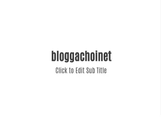 bloggachoinet click to edit sub title