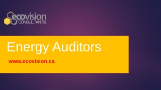 Energy Auditors - ecovision.ca