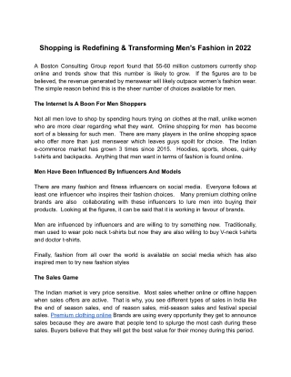 shopping is redefining transforming men s fashion