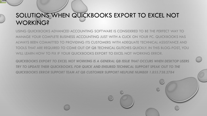 solutions when quickbooks export to excel not working