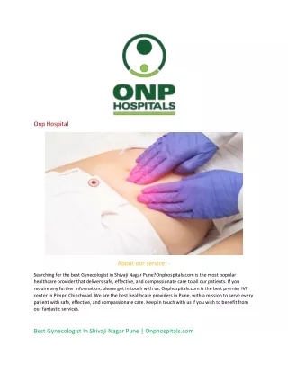 Best Gynecologist In Shivaji Nagar Pune  Onphospitals