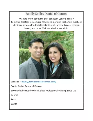 oral surgeon conroe tx  Familysmilesofconroe.com
