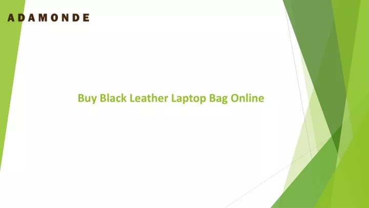 buy black leather laptop bag online