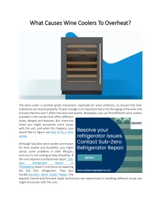 what causes wine coolers to overheat what causes