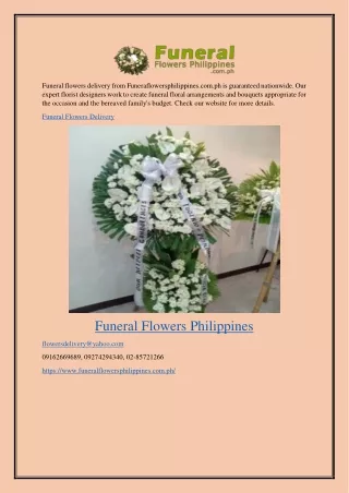 Funeral Flowers Delivery Funeralflowersphilippines.com.ph