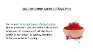 Buy Pure Saffron Online at Cheap Price - Shara's Dry Fruits