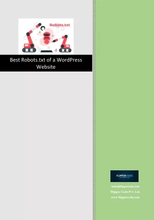 Best Robots.txt of a WordPress