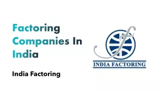 Factoring Companies In India