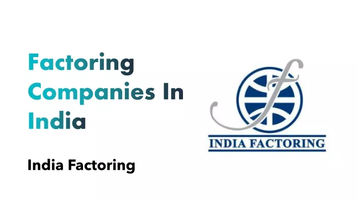 factoring companies in india