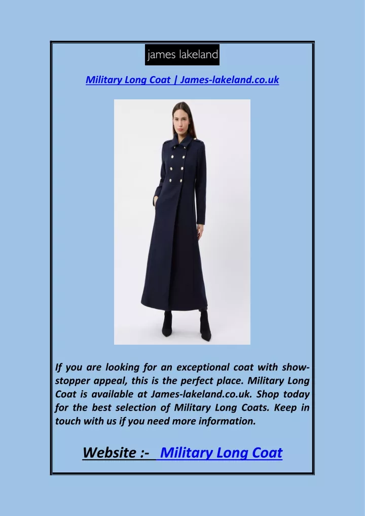 military long coat james lakeland co uk