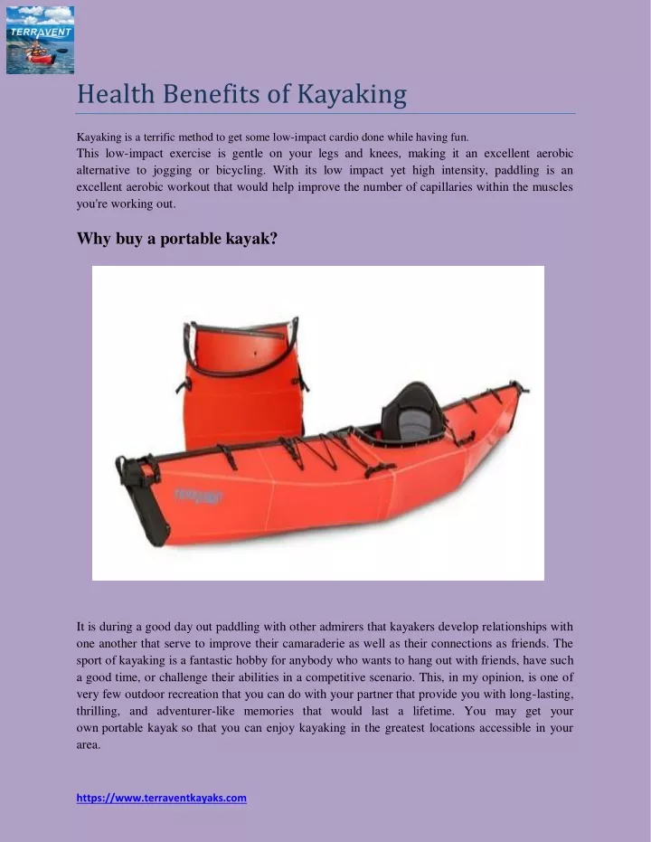 health benefits of kayaking