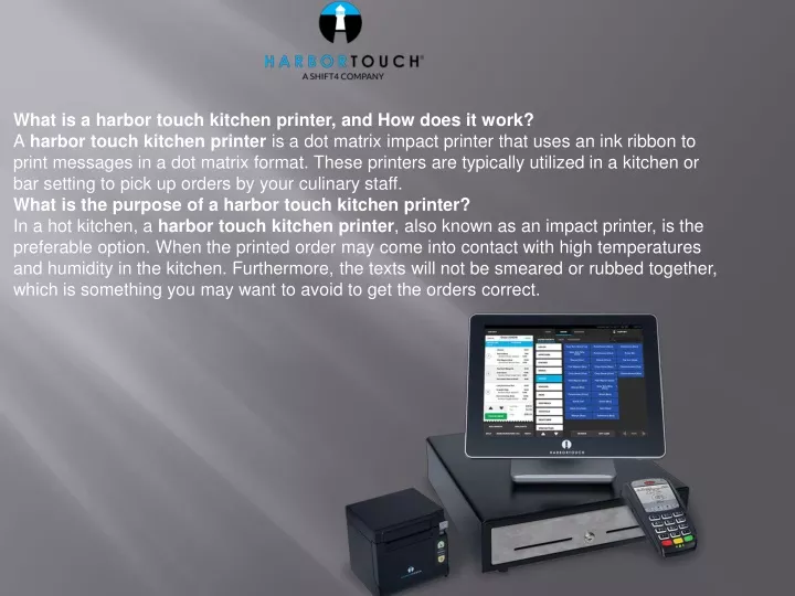 what is a harbor touch kitchen printer