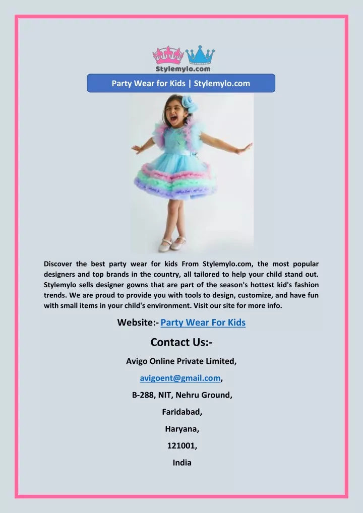 party wear for kids stylemylo com