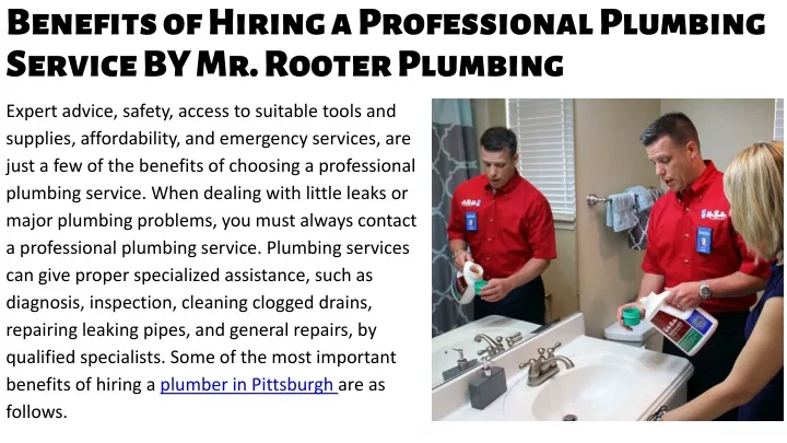benefits of hiring a professional plumbing