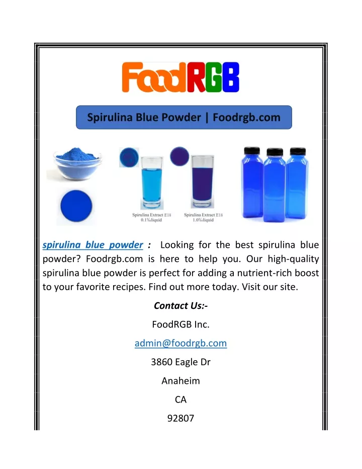 spirulina blue powder foodrgb com