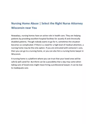 nursing home abuse select the right nurse