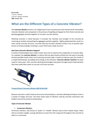 keywords concrete vibrator concrete vibrator