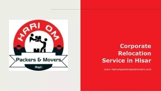 Corporate Relocation Service in Hisar, Best Corporate Relocation Services in Hisar