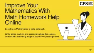 Improve Your Mathematics With Math Homework Help Online