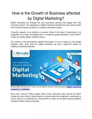 how is the growth of business affected by digital