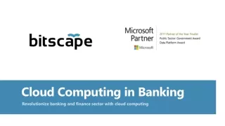 Cloud Computing  in banking