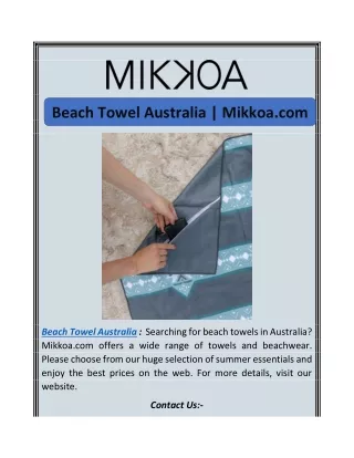 Beach Towel Australia | Mikkoa.com