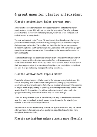 4 great uses for plastic antioxidant_20220512133943