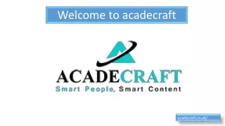 welcome to acadecraft