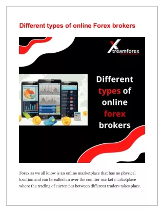Different types of online Forex brokers
