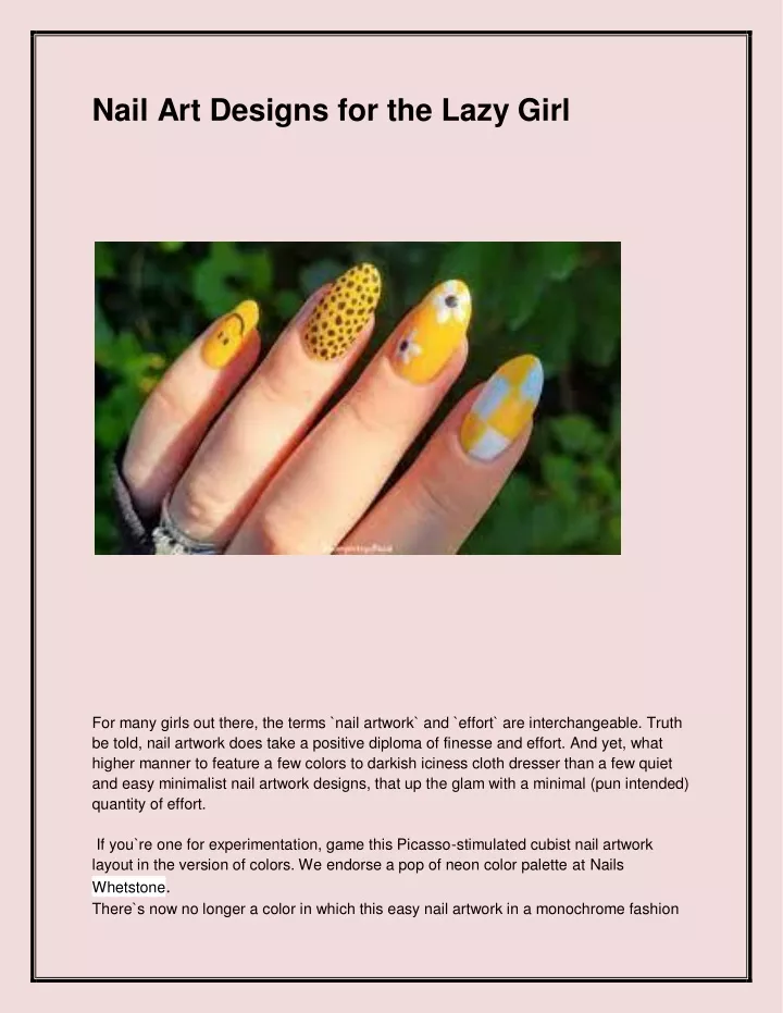 nail art designs for the lazy girl