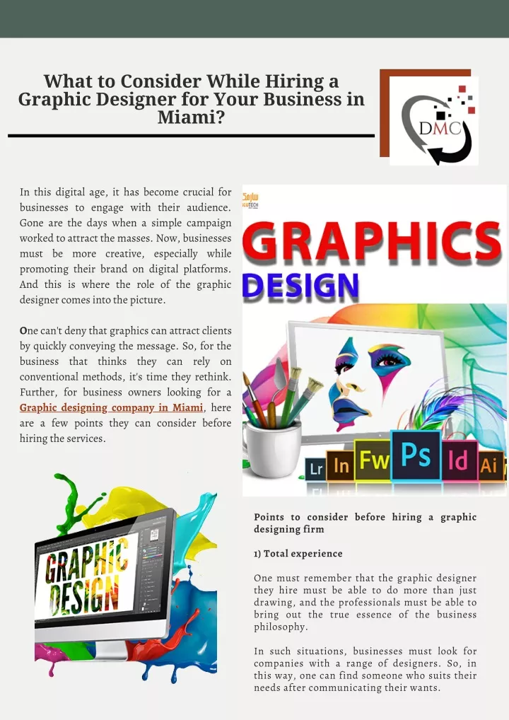 what to consider while hiring a graphic designer