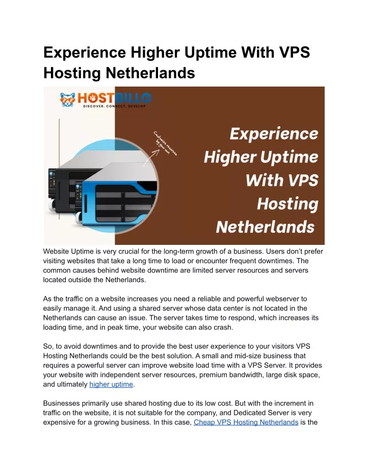 experience higher uptime with vps hosting