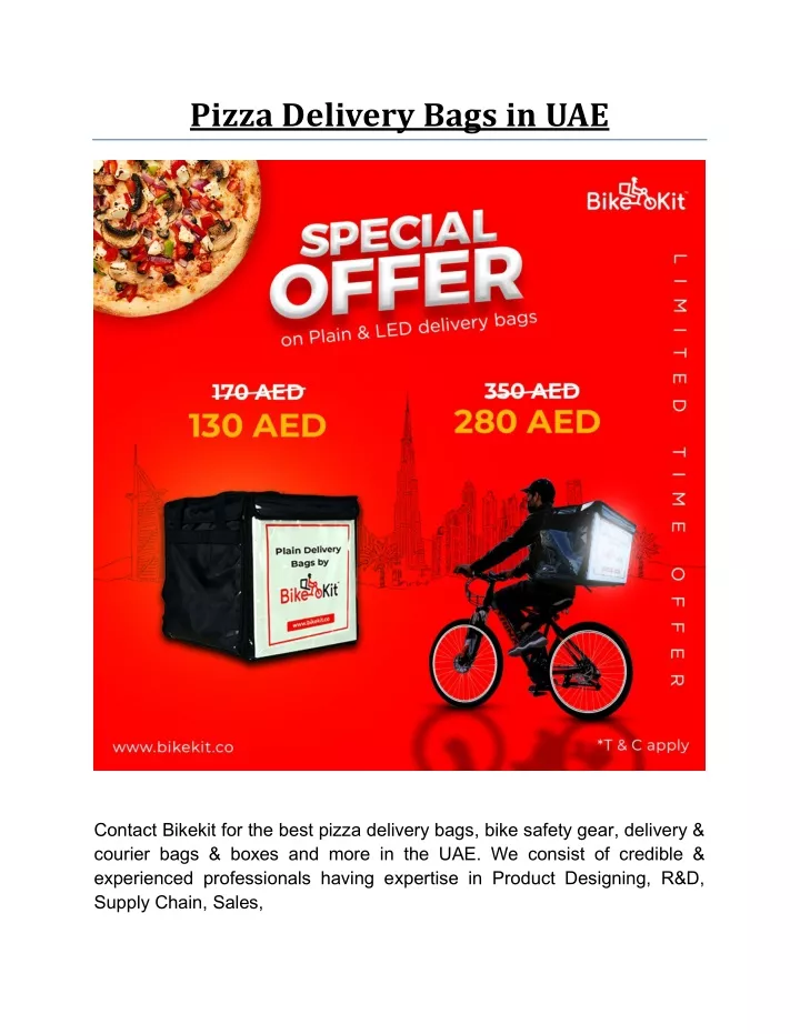 pizza delivery bags in uae