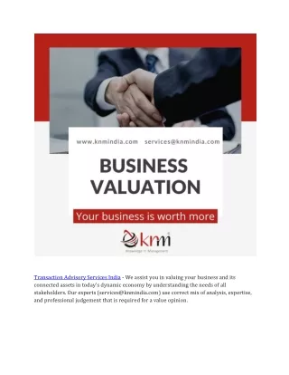transaction advisory services india we assist
