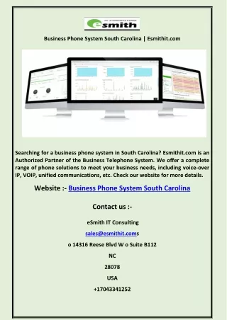 business phone system south carolina esmithit com