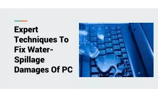Expert Techniques To Fix Water-Spillage Damages Of PC