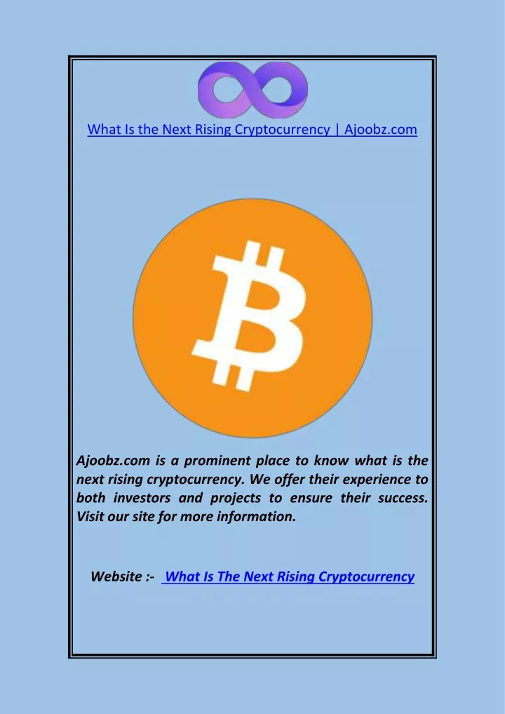 what is the next rising cryptocurrency ajoobz com