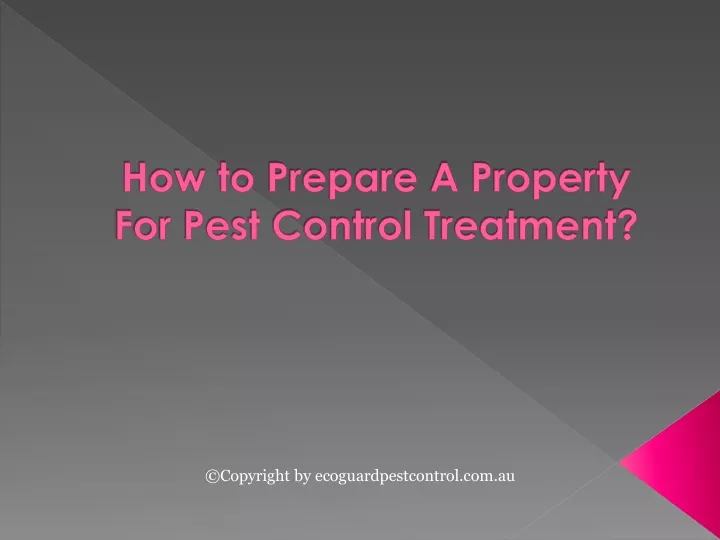 how to prepare a property for pest control treatment