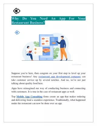 why do you need an app for your restaurant