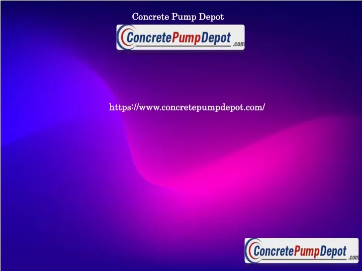 concrete pump depot