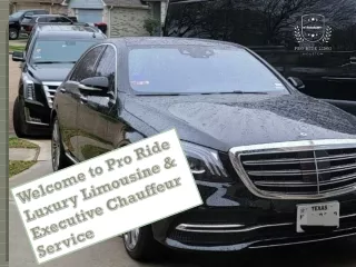 Welcome to Pro Ride Luxury Limousine & Executive Chauffeur Service