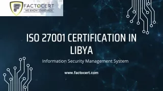 iso 27001 certification in libya information