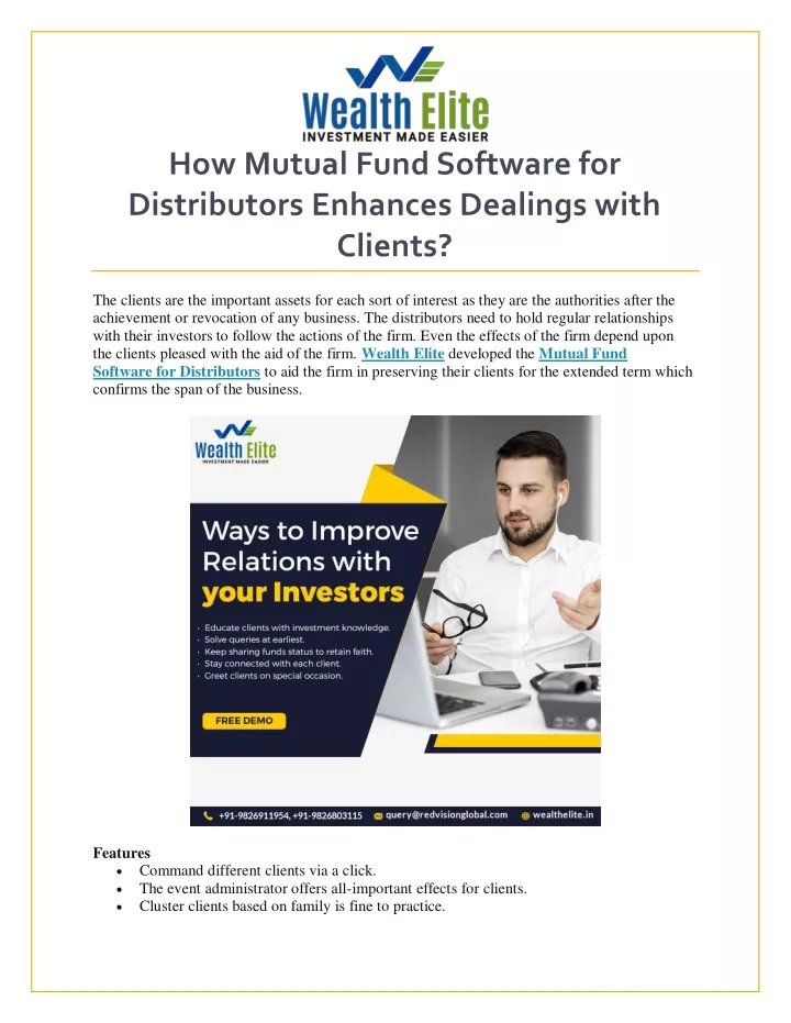 how mutual fund software for distributors