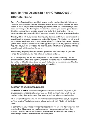 BEN10 DOWNLOAD