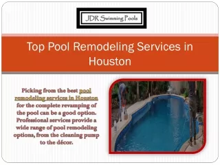 Top Pool Remodeling Services in Houston
