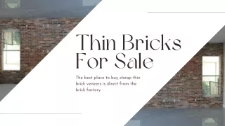Thin Bricks For Sale - Morton Stones