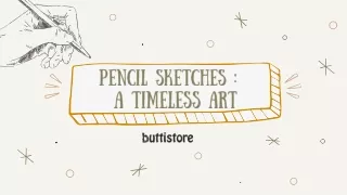 For the perfect handmade pencil sketching gifts