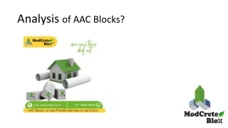 Analysis of AAC Blocks?