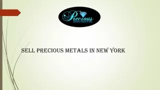 Sell Precious Metals in New York